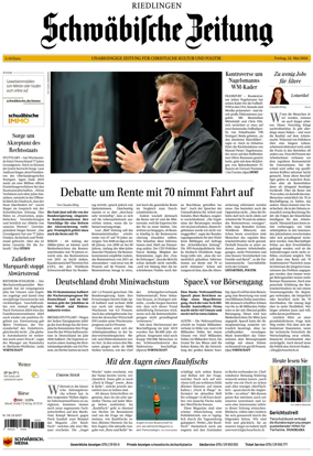Cover of Schwabische Zeitung (Riedlingen)
