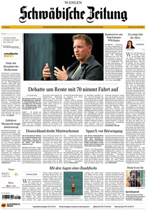 Cover of Schwabische Zeitung (Wangen)