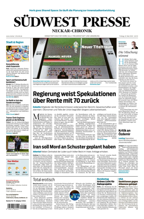 Cover of SUDWEST PRESSE - Neckar-Chronik