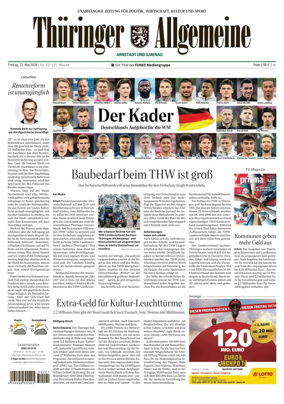 Cover of Thuringer Allgemeine (Arnstadt und Ilmenauz)