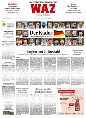 Cover of Westdeutsche Allgemeine Zeitung (Essen)