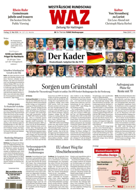 Cover of Westdeutsche Allgemeine Zeitung (Hattingen)
