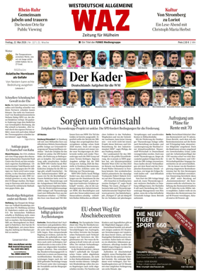 Cover of Westdeutsche Allgemeine Zeitung (Mulheim an der Ruhr)