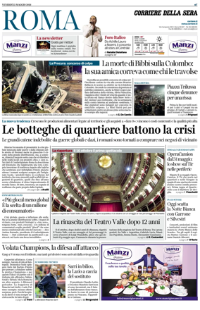 Cover of Corriere della Sera (Roma)