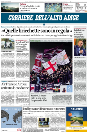 Cover of Corriere dell'Alto Adige