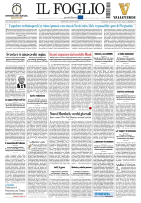Cover of Il Foglio Quotidiano