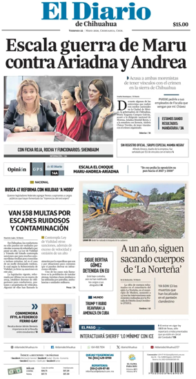 Cover of El Diario de Chihuahua