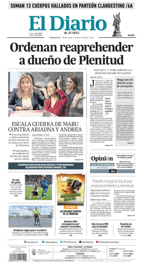 Cover of El Diario de Juarez