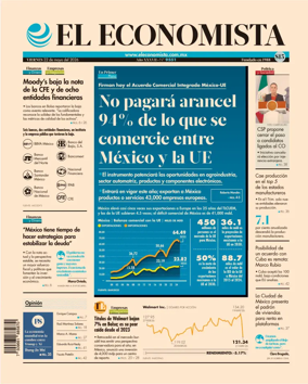 Cover of El Economista (Mexico)