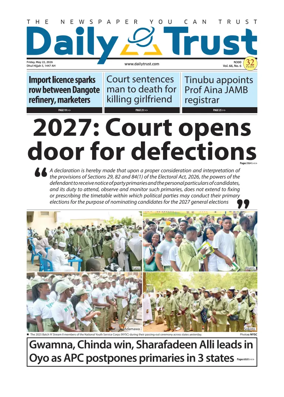 Cover of Daily Trust