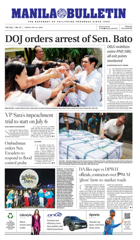 Cover of Manila Bulletin
