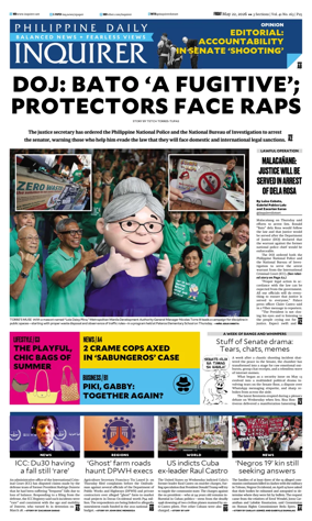 Cover of Philippine Daily Inquirer