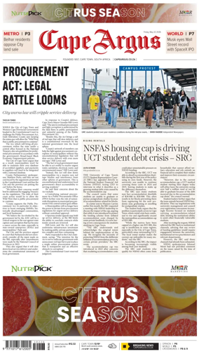Cover of Cape Argus (PM Edition)