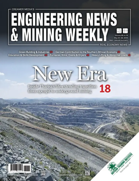 Cover of Engineering News and Mining Weekly