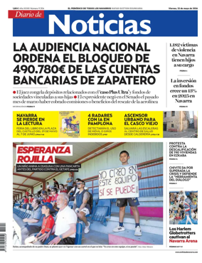 Cover of Diario de Noticias (Spain)