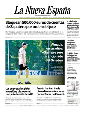Cover of La Nueva Espana (Occidente)