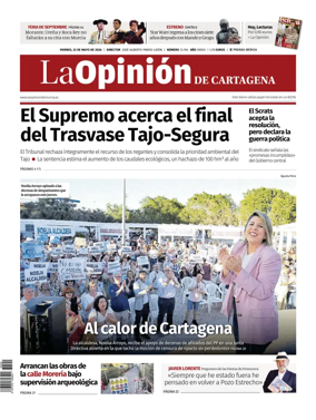 Cover of La Opinion de Murcia (Cartagena)