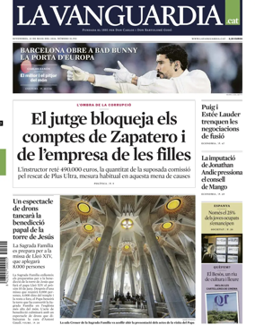Cover of La Vanguardia (Catalonia - 1st edition)