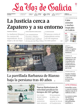 Cover of La Voz de Galicia (Barbanza)