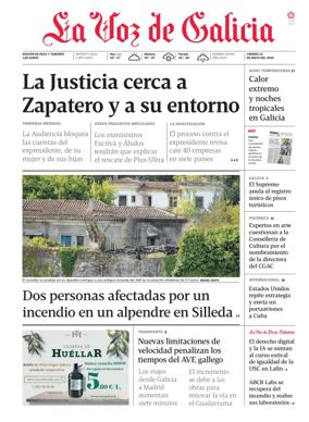 Cover of La Voz de Galicia (Deza)
