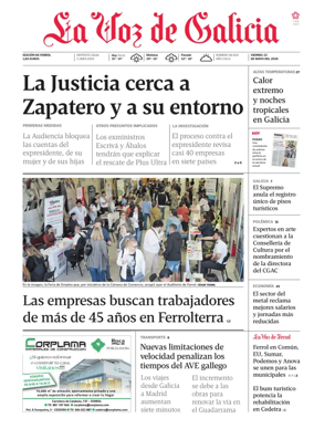 Cover of La Voz de Galicia (Ferrol)