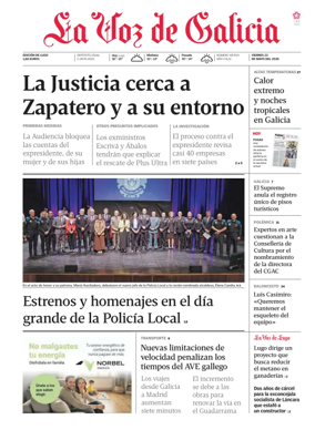 Cover of La Voz de Galicia (Lugo)