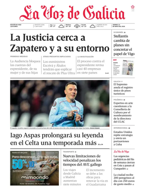 Cover of La Voz de Galicia (Vigo)
