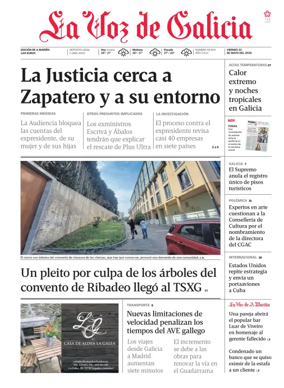 Cover of La Voz de Galicia (Viveiro)