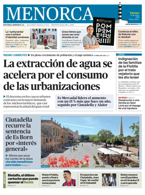 Cover of Menorca Diario Insular