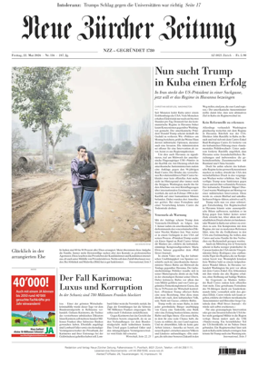 Cover of Neue Zurcher Zeitung