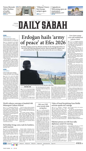 Cover of Daily Sabah (Turkey)