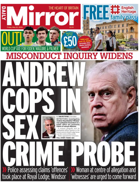 Cover of Daily Mirror