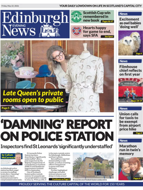 Cover of Edinburgh Evening News