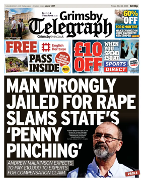 Cover of Grimsby Telegraph