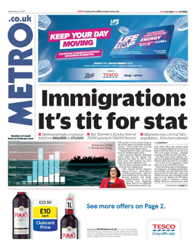 Cover of Metro (UK)