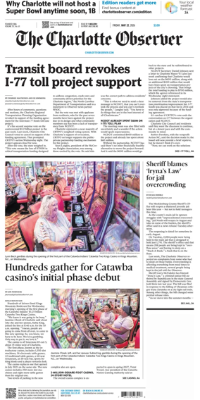 Cover of The Charlotte Observer