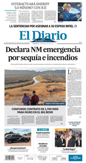 Cover of El Diario de El Paso