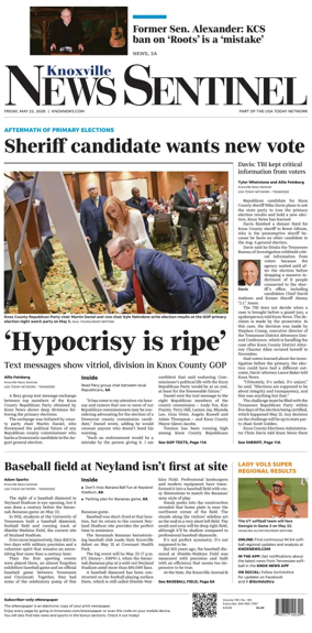 Cover of Knoxville News Sentinel