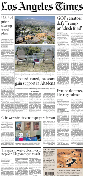 Cover of Los Angeles Times