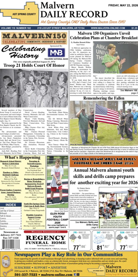 Cover of Malvern Daily Record