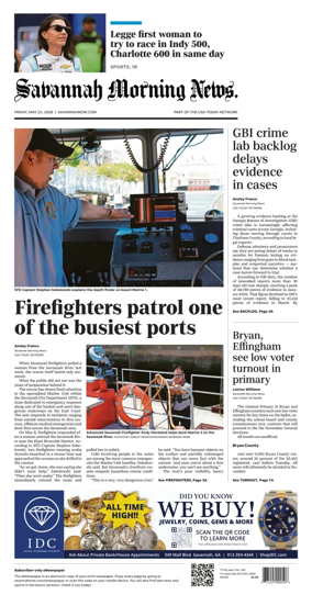 Cover of Savannah Morning News