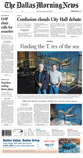 Cover of The Dallas Morning News