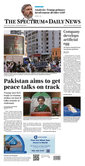 Cover of The Spectrum & Daily News