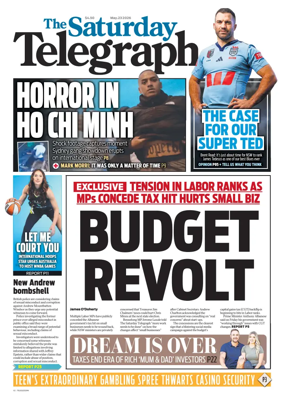 Cover of The Daily Telegraph (Sydney)