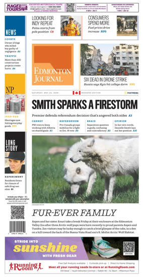 Cover of Edmonton Journal