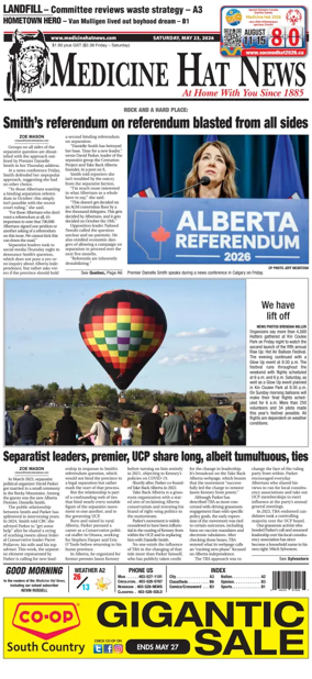 Cover of Medicine Hat News