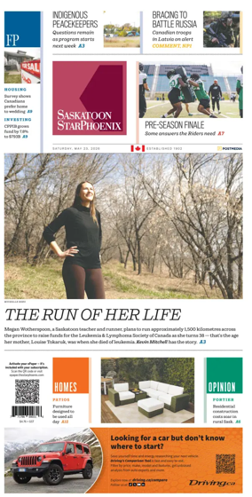 Cover of Saskatoon StarPhoenix