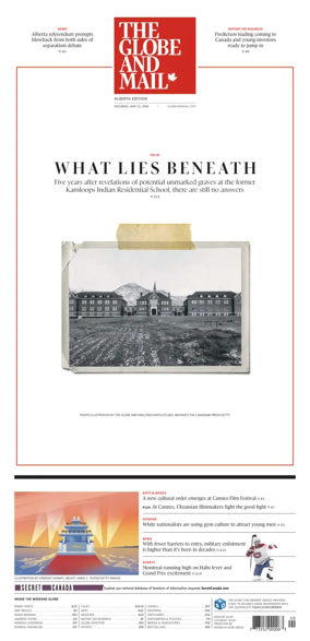 Cover of The Globe and Mail (Alberta Edition)