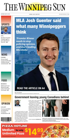 Cover of Winnipeg Sun