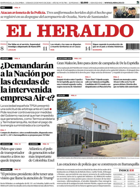 Cover of El Heraldo (Colombia)